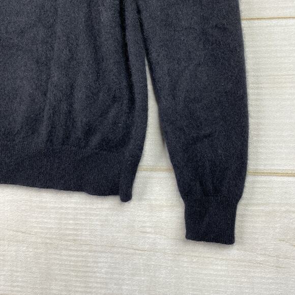 Apt 9 Sweater Womens L Black 100% Cashmere Pullover Round Neck Minimalist - Picture 6 of 8